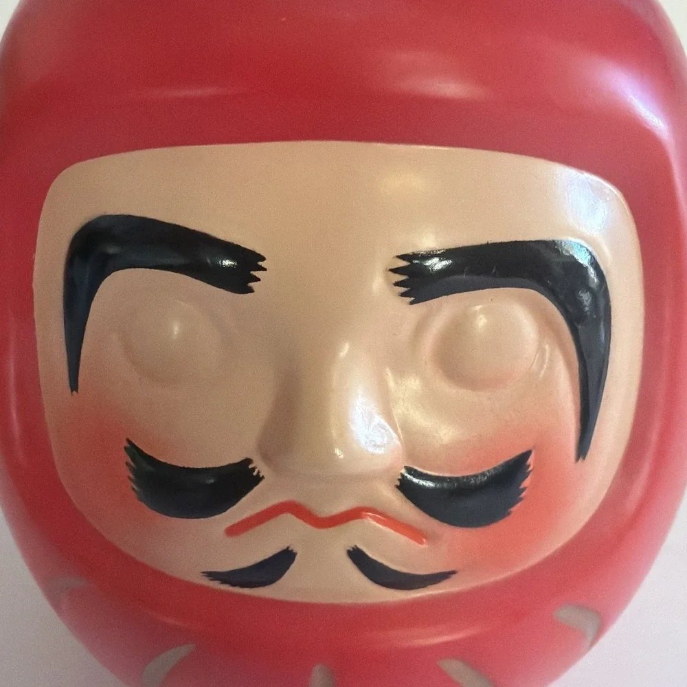 Vintage Japanese DARUMA Doll, Good Luck, Success, Longevity, Piggy Bank, Japan